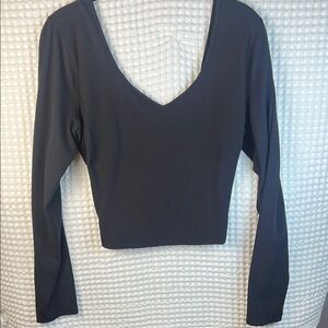 lululemon athletica Black V-Neck Bodysuit